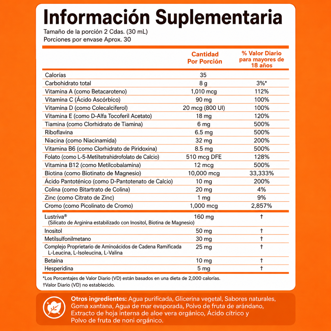 MaryRuth’s – Multivitamínico Líquido Peach Mango + Crecimiento Capilar