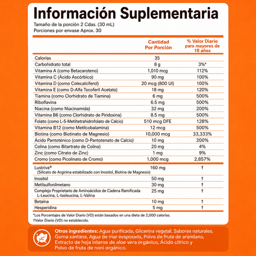 MaryRuth’s – Multivitamínico Líquido Peach Mango + Crecimiento Capilar