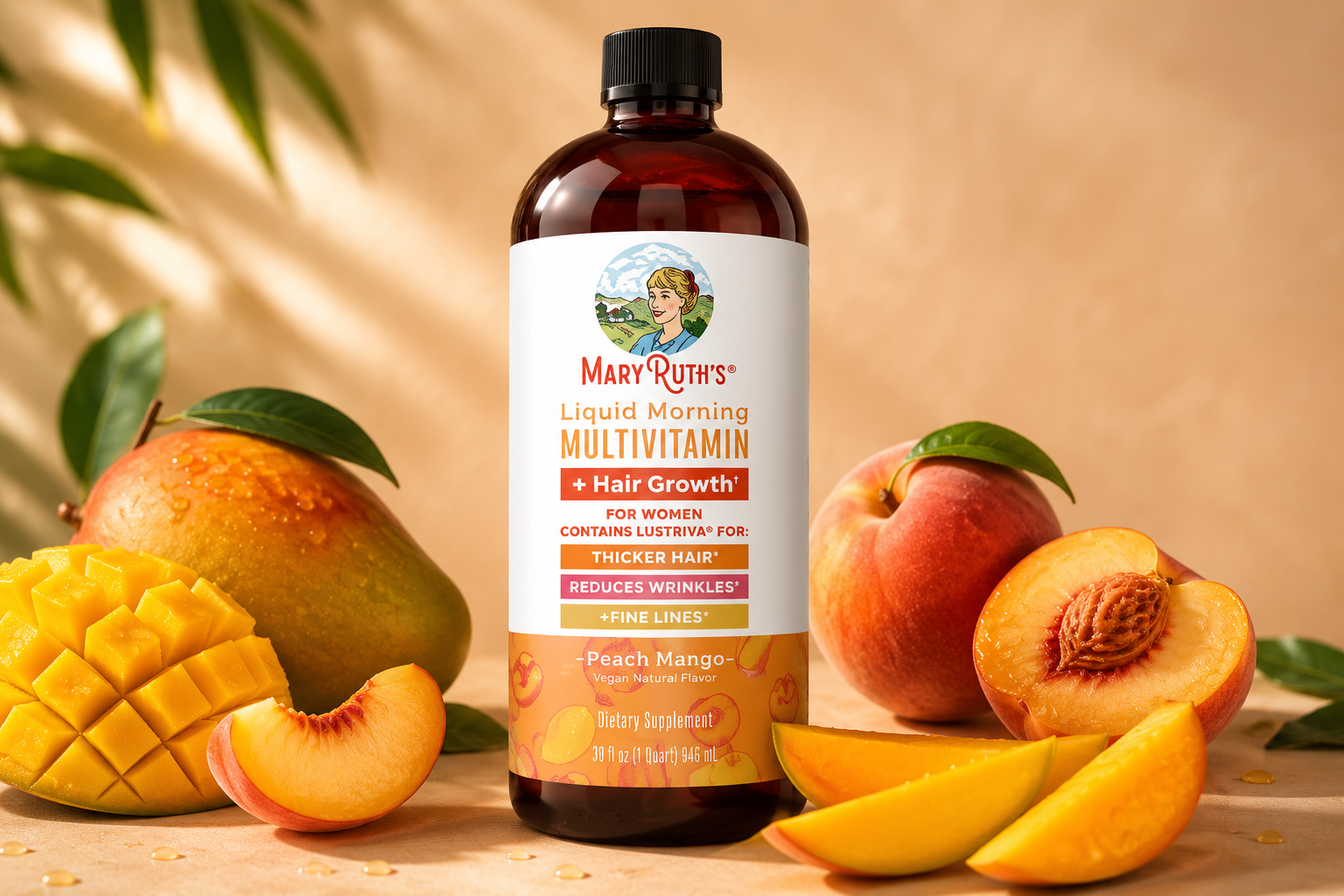 MaryRuth’s – Multivitamínico Líquido Peach Mango + Crecimiento Capilar