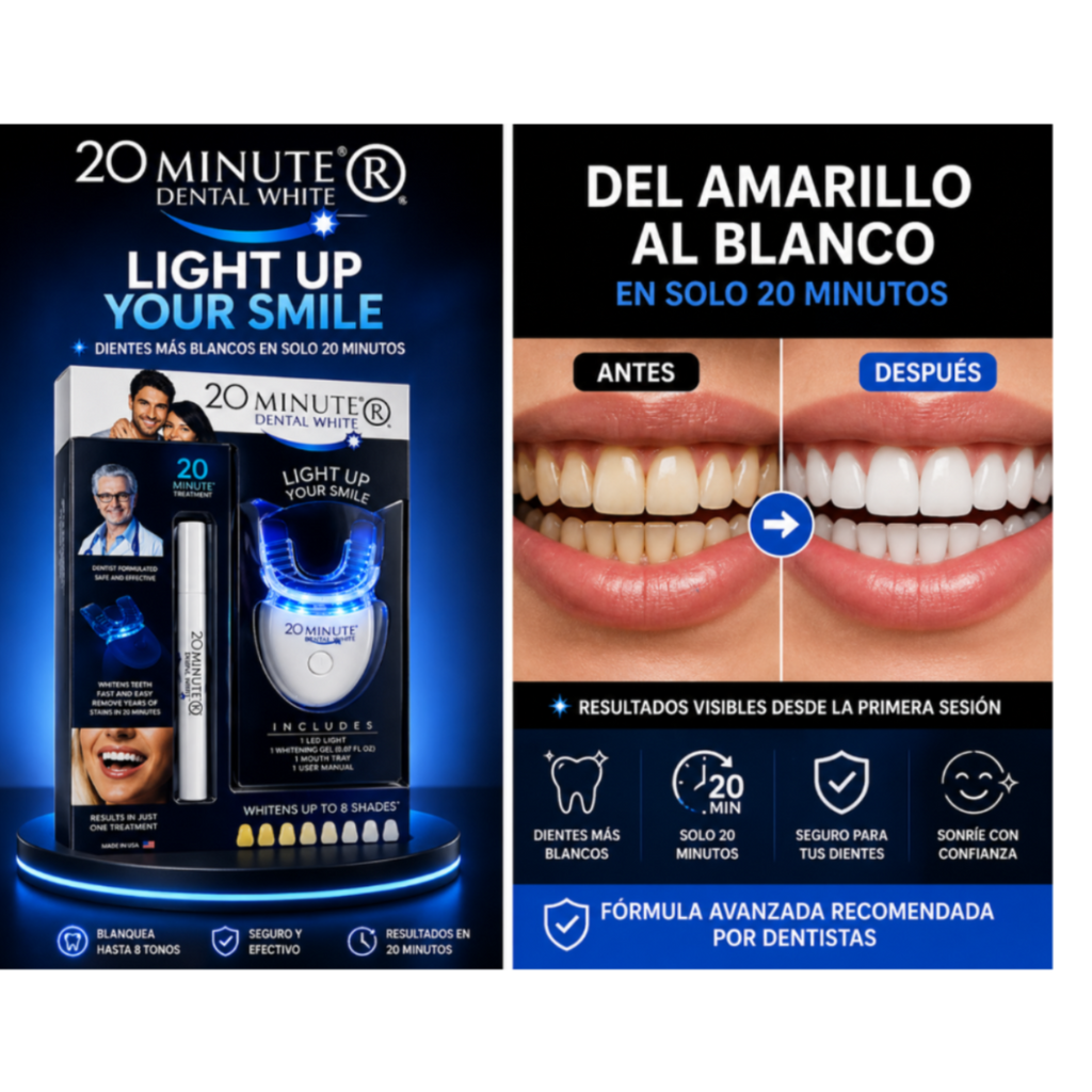 Kit Blanqueador Dental LED 20 Minutos | Tecnología Profesional en Casa