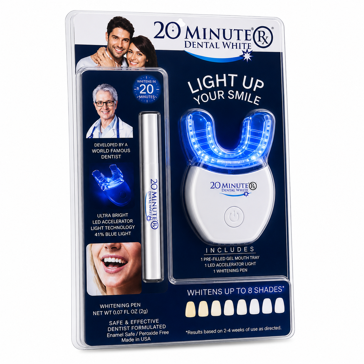 Kit Blanqueador Dental LED 20 Minutos | Tecnología Profesional en Casa