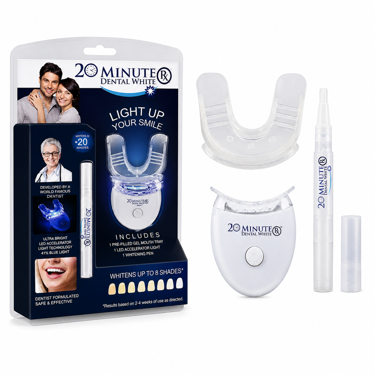 Kit Blanqueador Dental LED 20 Minutos | Tecnología Profesional en Casa